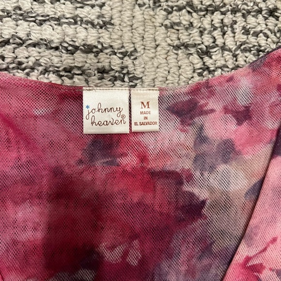 Johnny Heaven Mesh Material Romantic Floral 90’s Y2k 2000’s Top Blouse - Picture 3 of 9